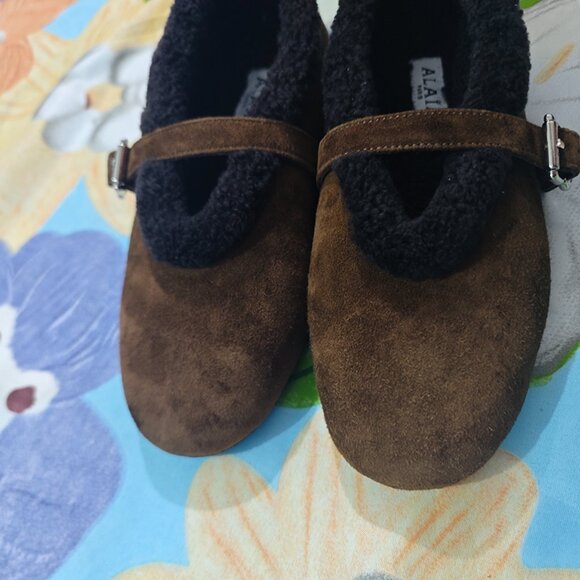 Alaia Suede Mary Jane Flats - Picture 5 of 7